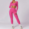 Hot Pink Gym Set Custom - Scrunch Butt Leggings With Pockets | Sportswear Factory