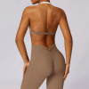 Brown Workout Set Custom - Scrunch Butt Leggings With Pockets | Active Wear Manufacturers