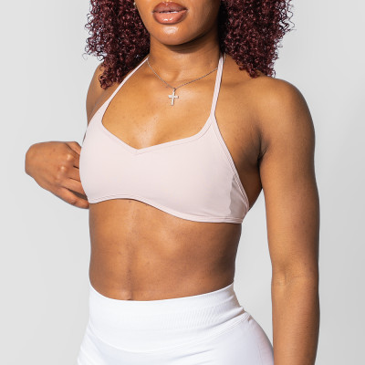 Sexy Halter Neck Sports Bra Custom - Open Back Micro Cup | Custom Sports Bra Manufacturer