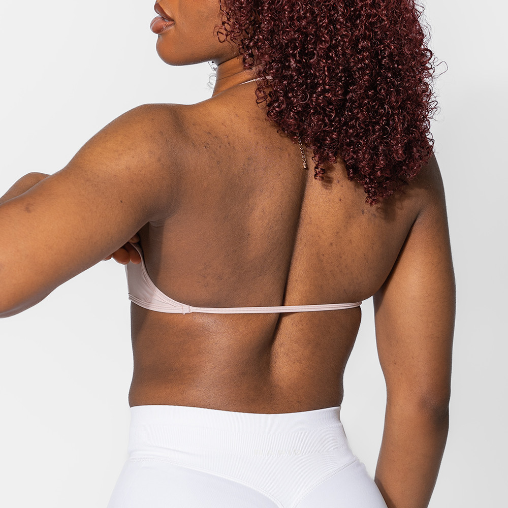 Open back strappy yoga top custom design