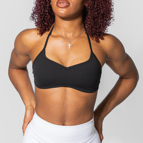 Sexy Halter Neck Sports Bra Custom - Open Back Micro Cup | Custom Sports Bra Manufacturer