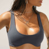 Scoop Neck Yoga Bra Custom - Buttery Soft Curved Hem | Custom Sports Bra Manufacturer