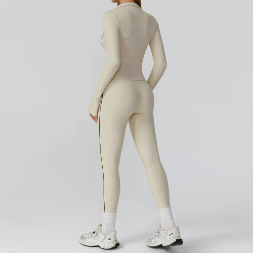 Matching Workout Sets Custom - 3 Piece Contrast Trim Tracksuit | Gym Clothing Manufacturer