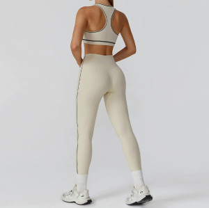 Matching Workout Sets Custom - 3 Piece Contrast Trim Tracksuit | Gym Clothing Manufacturer