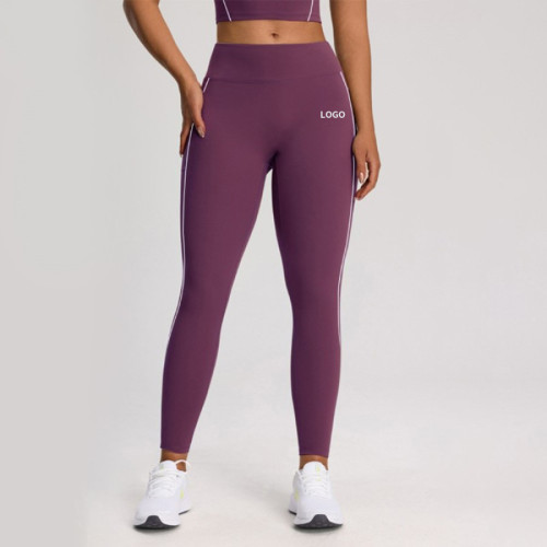 Contrast Piping Leggings Custom - High Waisted Yoga Pants with Pockets | Custom Leggings with Pockets Manufacturer