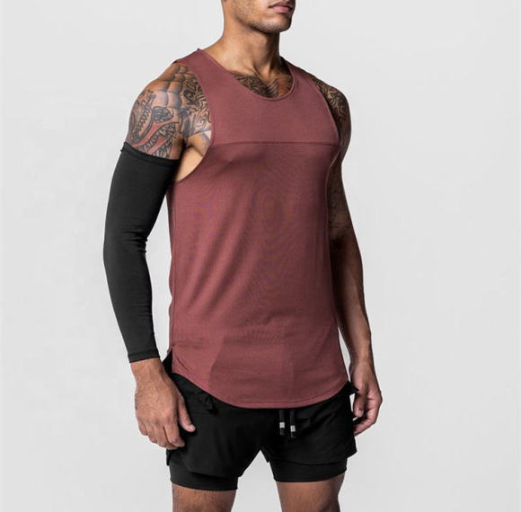 Mens Stringer Tank Top Custom - Cotton Mesh Hybrid Bodybuilding Vest | Fitness Apparel Manufacturer