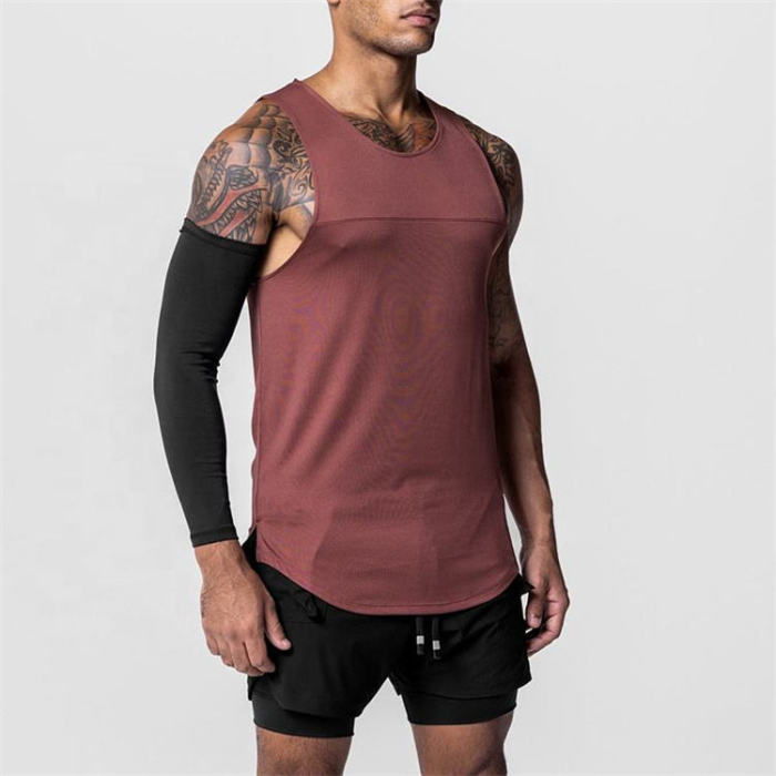 Mens Stringer Tank Top Custom - Cotton Mesh Hybrid Bodybuilding Vest | Fitness Apparel Manufacturer