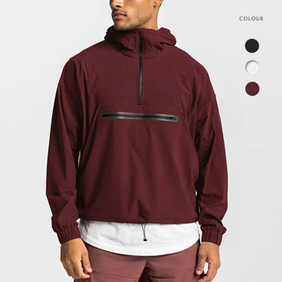 Reflective Running Jacket Manufacturer - Water Resistant Half Zip Anorak | Custom Pullover Jacket