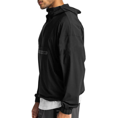 Reflective Running Jacket Manufacturer - Water Resistant Half Zip Anorak | Custom Pullover Jacket