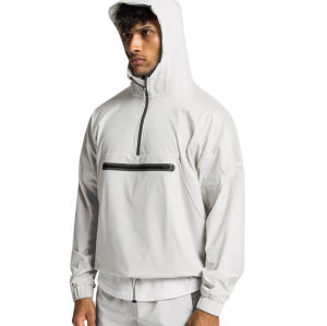 Reflective Running Jacket Manufacturer - Water Resistant Half Zip Anorak | Custom Pullover Jacket