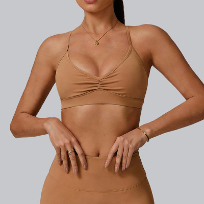 Strappy Sports Bra Manufacturer - Padded Camisole Yoga Bra Top | Fitness Apparel Manufacturer