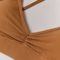 Strappy Sports Bra Manufacturer - Padded Camisole Yoga Bra Top | Fitness Apparel Manufacturer