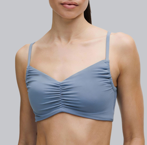 Custom Sports Bra Factory - Spaghetti Strap Ballet Yoga Bra | Ruched Buttery Soft Top