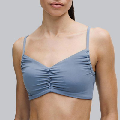 Custom Sports Bra Factory - Spaghetti Strap Ballet Yoga Bra | Ruched Buttery Soft Top