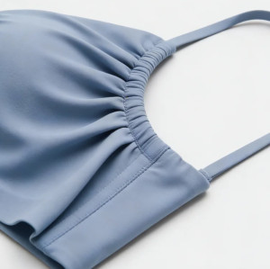 Custom Sports Bra Factory - Spaghetti Strap Ballet Yoga Bra | Ruched Buttery Soft Top