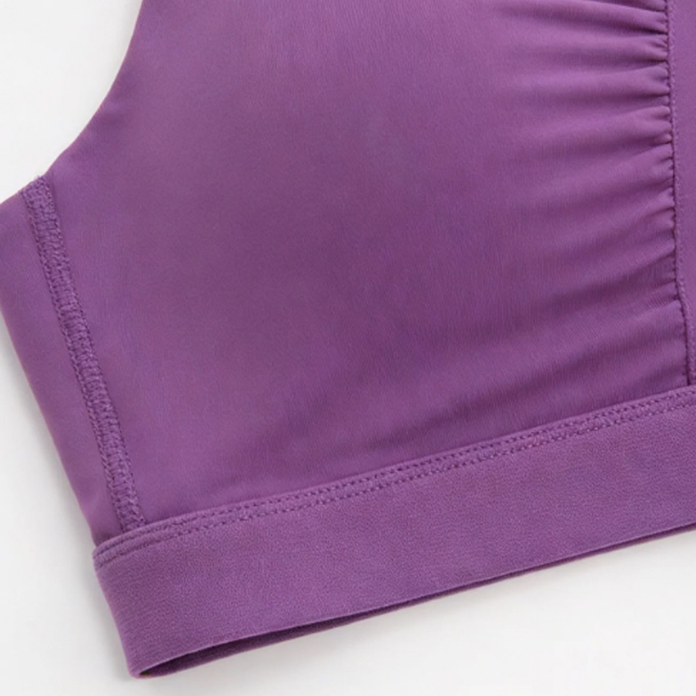 Wide elastic underband medium support bra side