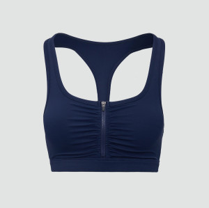 High Support Sports Bra Manufacturer - Zip Front Compression Gym Top | Fitness Apparel Manufacturer