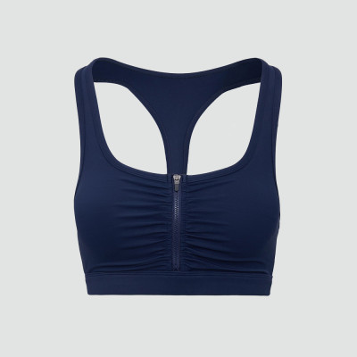 High Support Sports Bra Manufacturer - Zip Front Compression Gym Top | Fitness Apparel Manufacturer