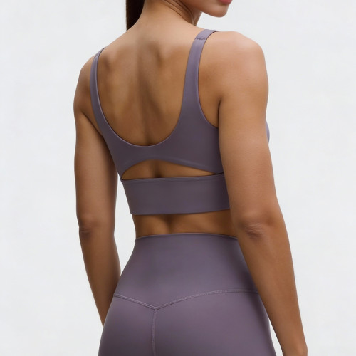 Custom Twist Front Sports Bra - Private Label Buttery Soft Low Impact Yoga Wear Manufacturer