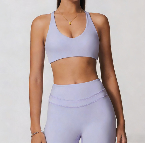 Matching Yoga Set Manufacturer - Adjustable Strap V Neck Bra | Fitness Apparel Manufacturer