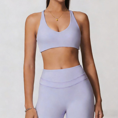 Matching Yoga Set Manufacturer - Adjustable Strap V Neck Bra | Fitness Apparel Manufacturer