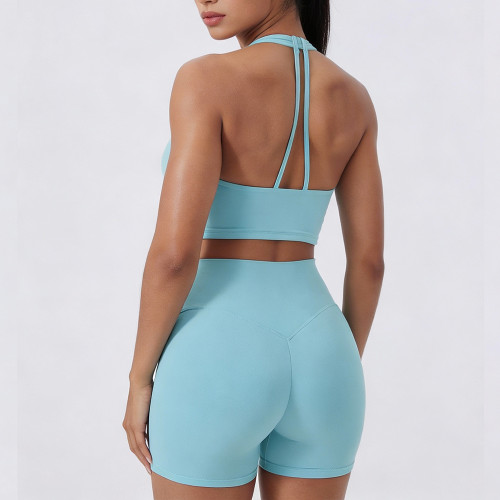 Private Label Twist Front Gym Set - Butt Lifting High Waisted Workout Outfit | Fitness Apparel Manufacturer