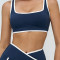 Custom Square Neck Sports Bra - Retro Contrast Binding Tennis Top | Custom Sports Bra Factory