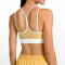 Custom Yellow Y-Back Racerback Bra - Retro Contrast Binding | Sports Bra Manufacturer