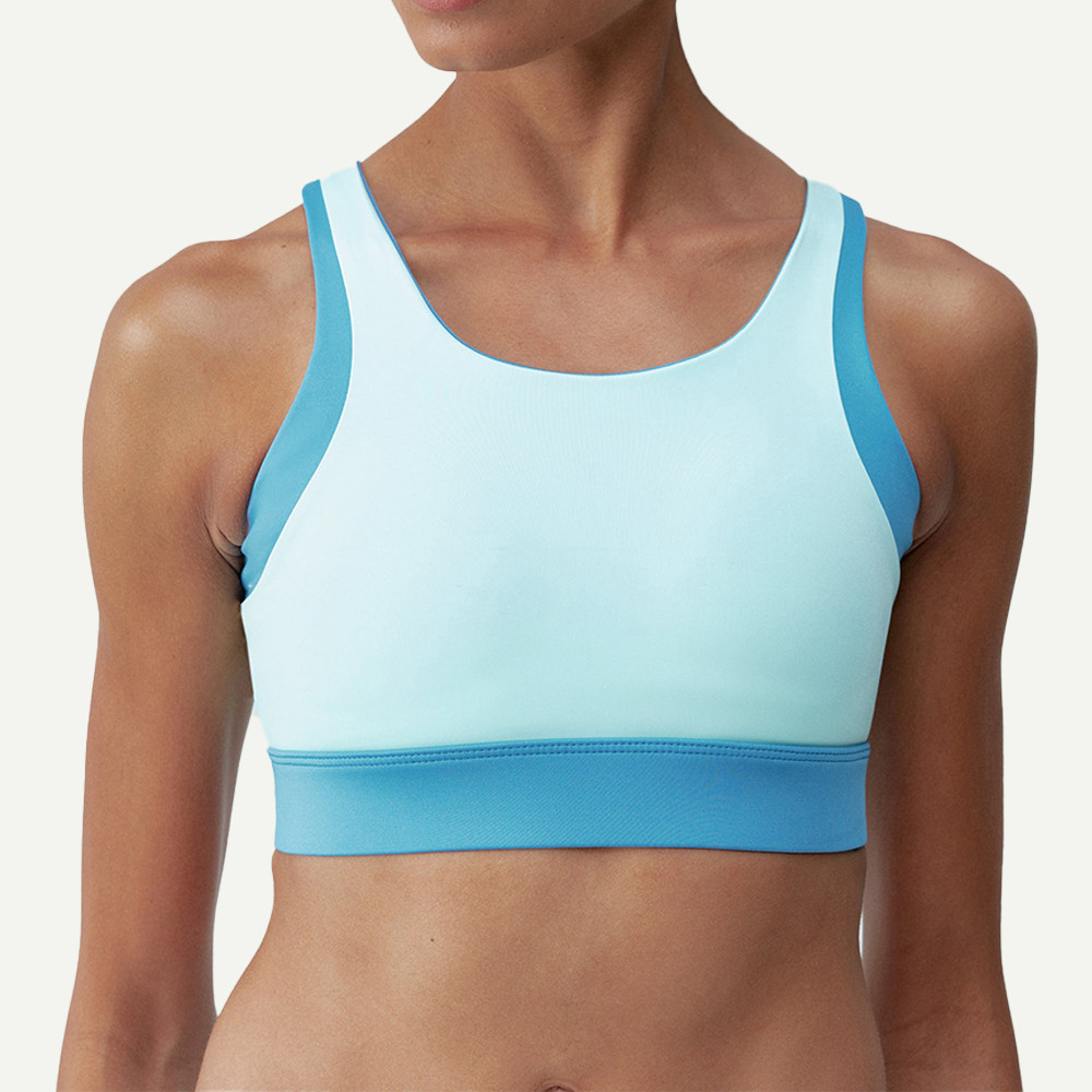 Custom high impact sports bra manufacturer two tone running bra