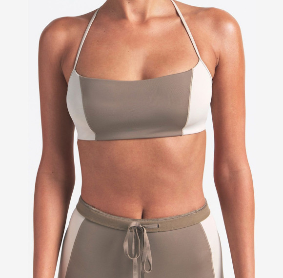 Custom Color Block Cami Bra - Low Impact Square Neck Crop Top Sports Bra Manufacturer