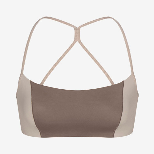 Custom Color Block Cami Bra - Low Impact Square Neck Crop Top Sports Bra Manufacturer