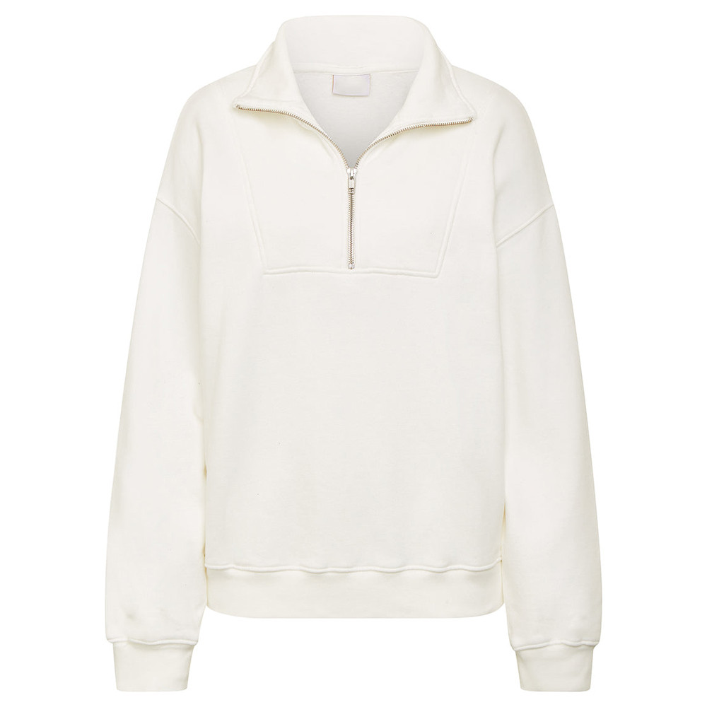 Heavyweight organic cotton quarter zip flat lay