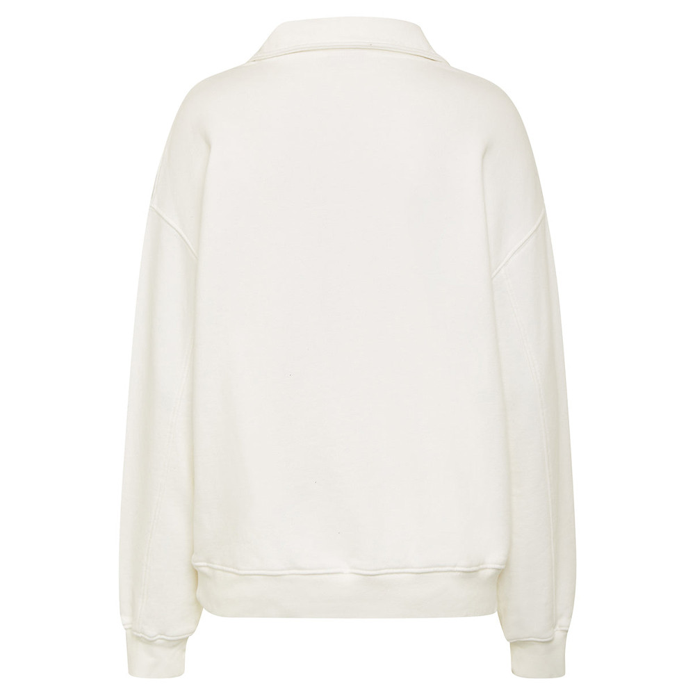 Oversized drop shoulder sweatshirt back view white