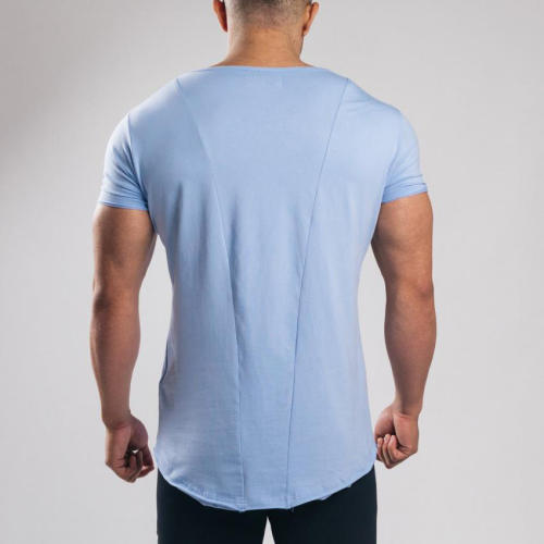 Custom T Shirt Manufacturer - Mens Scoop Neck Curved Hem Tee | High Quality Private Label Supplier