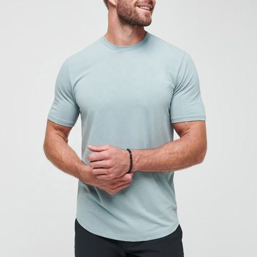 Custom T Shirt Manufacturer - Muscle Fit Lyocell Stretch Tee | Softest High Quality Blank
