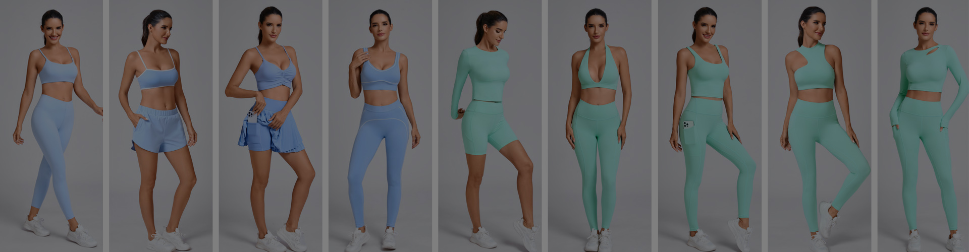A comprehensive lineup of premium ready-to-produce ODM activewear sets, showcasing our private label yoga wear and fitness apparel collections.