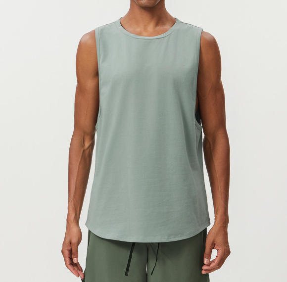 Custom Sleeveless T Shirt Mens - Curved Hem Tank Top Mens Gym Tank Tops | Premium Activewear Manufacturer