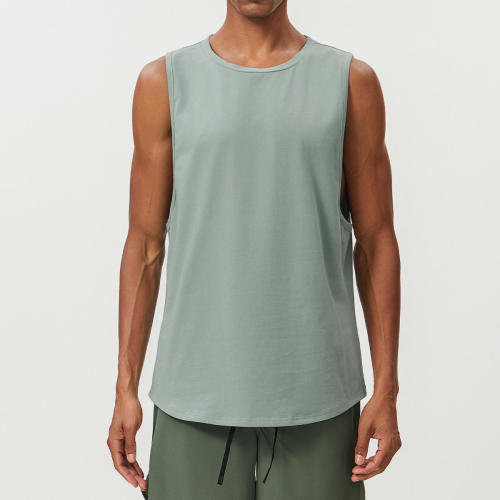 Custom Sleeveless T Shirt Mens - Curved Hem Tank Top Mens Gym Tank Tops | Premium Activewear Manufacturer