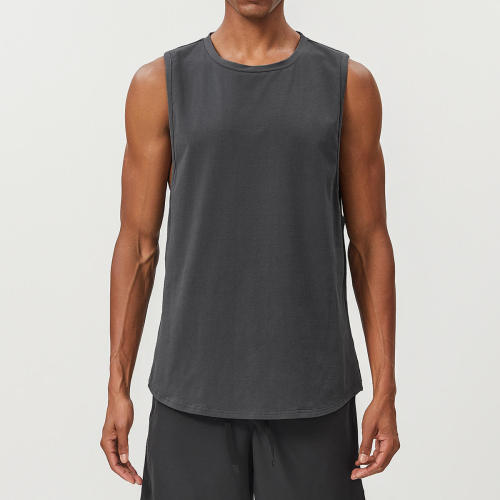 Custom Sleeveless T Shirt Mens - Curved Hem Tank Top Mens Gym Tank Tops | Premium Activewear Manufacturer