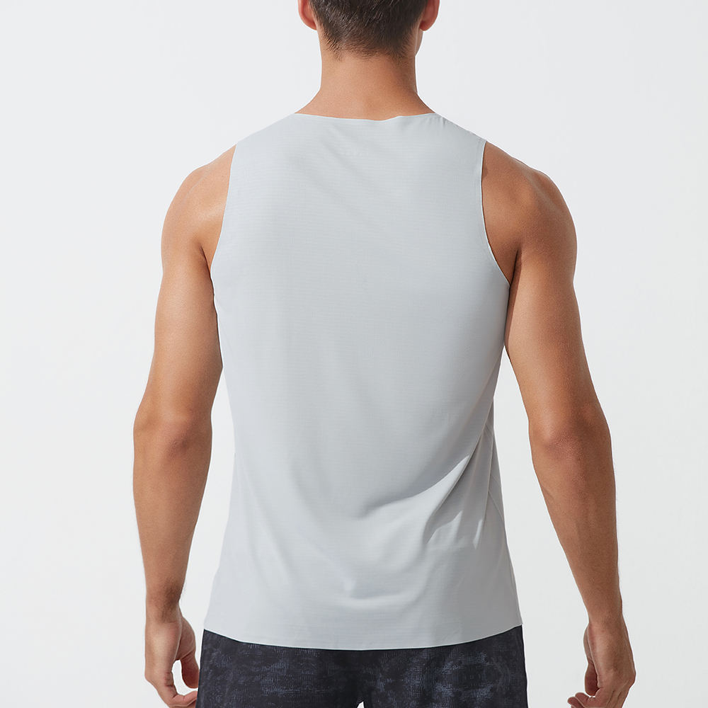 Quick dry tank top mens performance wear back view