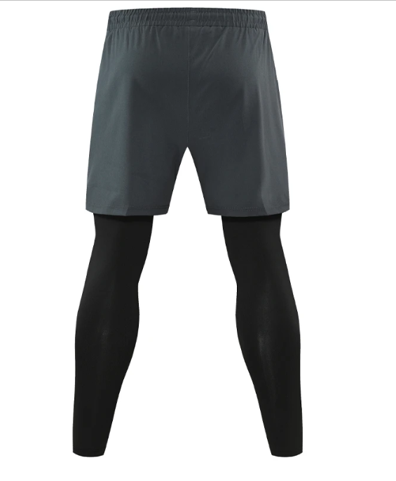 Mens compression running pants back view