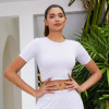 Fitted Short Sleeve Crop Top - Custom Womens Gym Shirts for Daily Training | Crop Top Manufacturer