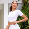 Fitted Short Sleeve Crop Top - Custom Womens Gym Shirts for Daily Training | Crop Top Manufacturer