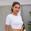 Fitted Short Sleeve Crop Top - Custom Womens Gym Shirts for Daily Training | Crop Top Manufacturer