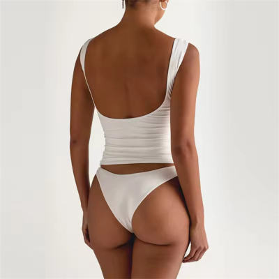 Square Neck Open Back Tank - Custom Womens Yoga Tops for Studio Fitness | Gym Tank Tops Manufacturer