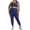 High Waisted Plus Size Workout Set - Strappy Back Activewear | Yoga Set Manufacturer