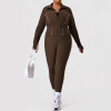 Contrast Piping Plus Size Tracksuit - Zip Up Activewear Set | Tracksuit Manufacturer