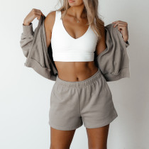 Premium Zip Up Summer Tracksuit Custom Short Sweat Suit & Activewear Manufacturer