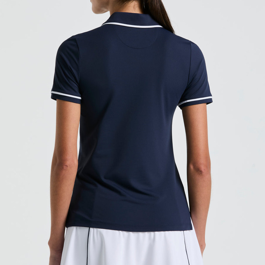 Private label activewear pique polo shirt flattering athletic fit