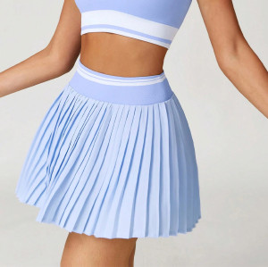 Custom Pleated Striped Tennis Skirts with Pockets - Private Label Activewear Manufacturer